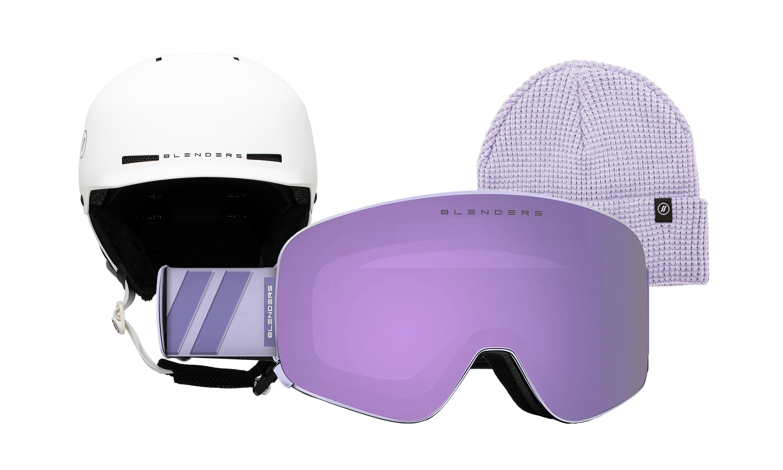 Aura | Lavender Drift - Chip Mips White - Lavender Beanie