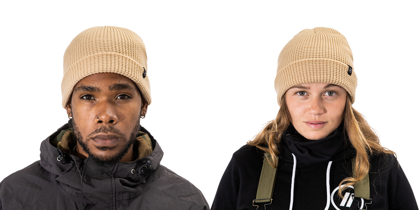 Alternative view of Tan Beanie